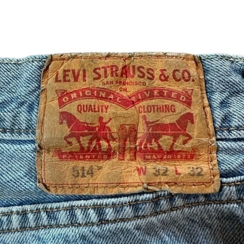 Levis‎ 514 Medium Wash Blue Straight Fit Denim Jeans Men's W32 L32